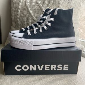 black high top platform converse size 7